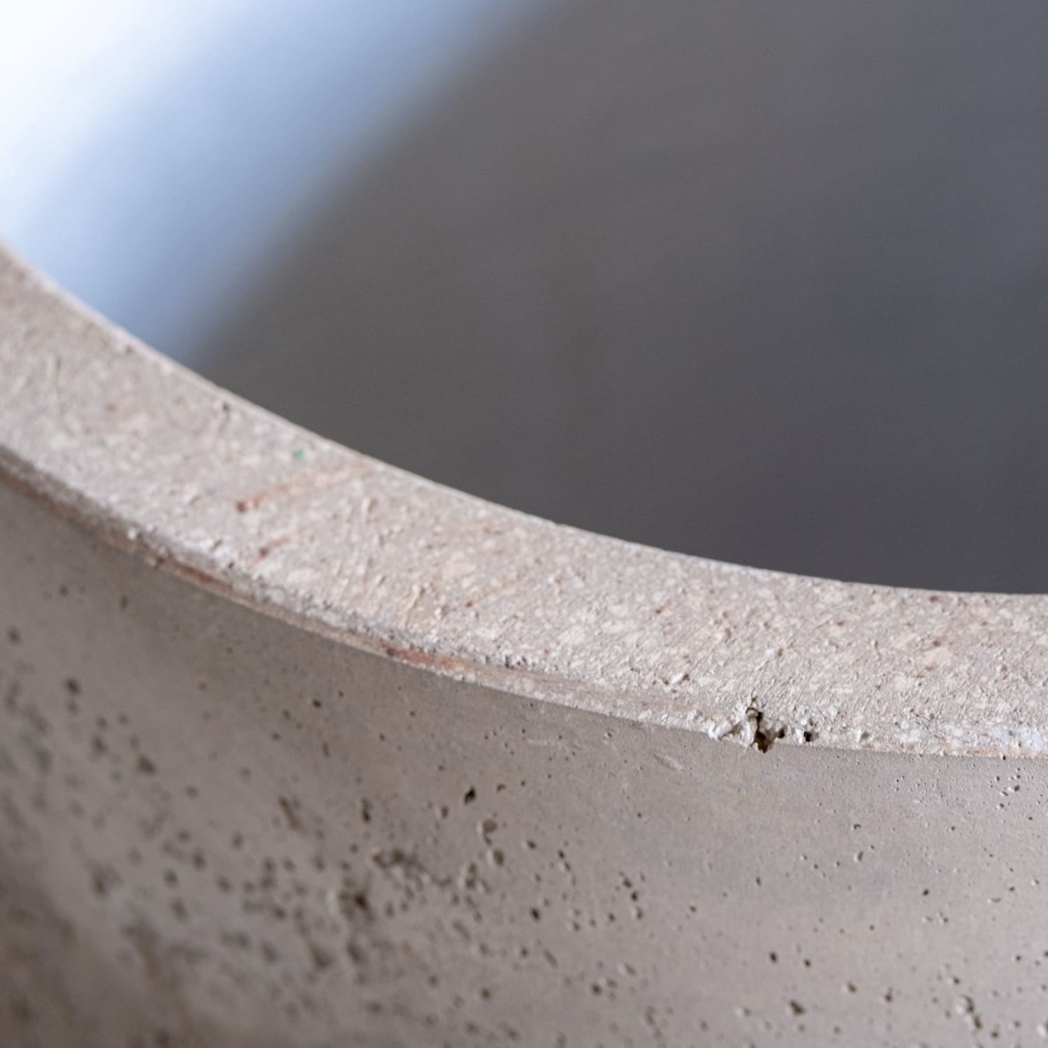 Aurella | Truffle – 70cm Extra Large Concrete Cylinder Planter – 199L Round Plant Pot