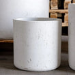 Aurella | White Mist – 85cm XX Large Concrete Cylinder Planter – 365L Round Plant Pot