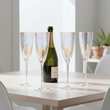 Aurora Set Of 4 Lustre Champagne Glasses
