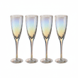 Aurora Set Of 4 Lustre Champagne Glasses
