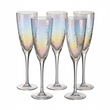 Aurora Set Of 4 Lustre Champagne Glasses