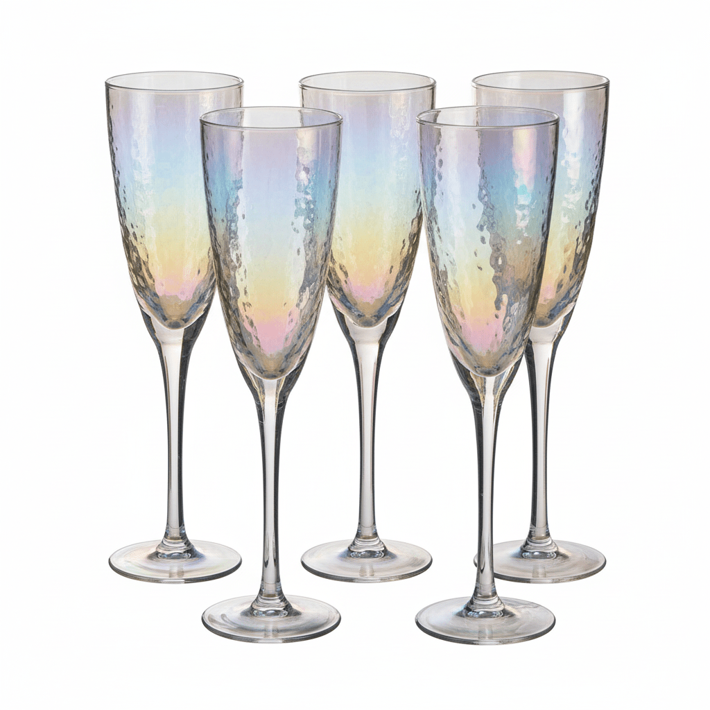 Aurora Set Of 4 Lustre Champagne Glasses