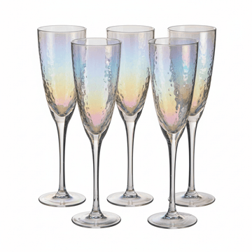 Aurora Set Of 4 Lustre Champagne Glasses