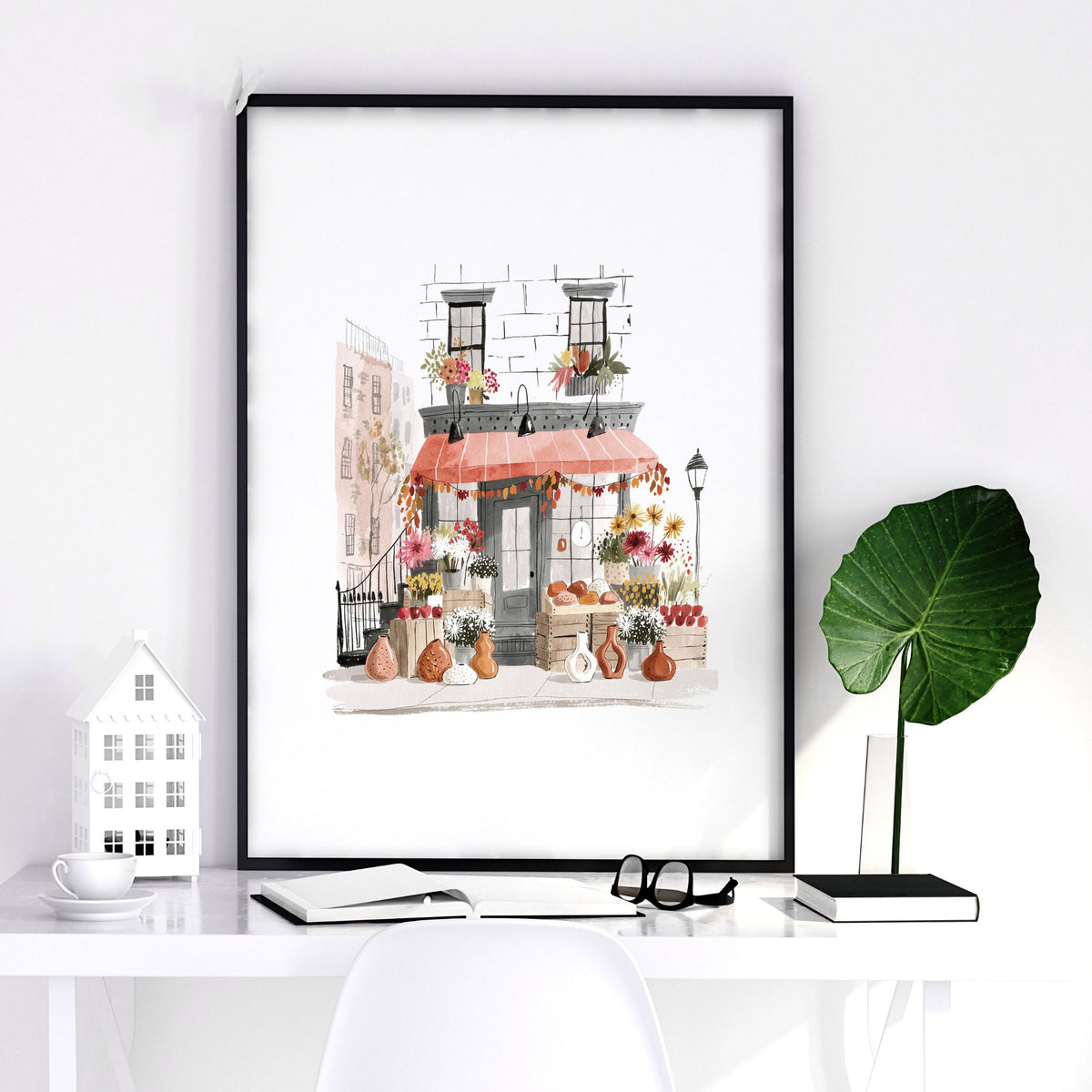 Autumn Artwork New York City Watercolour Travel wall art | "Autumn in New York" — piece 2 of 3 in the set