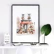 Autumn Artwork New York City Watercolour Travel Wall Art Prints | 