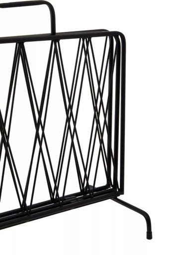 Avento Black Two Pocket Magazine Rack