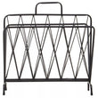 Avento Black Two Pocket Magazine Rack