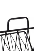 Avento Black Two Pocket Magazine Rack