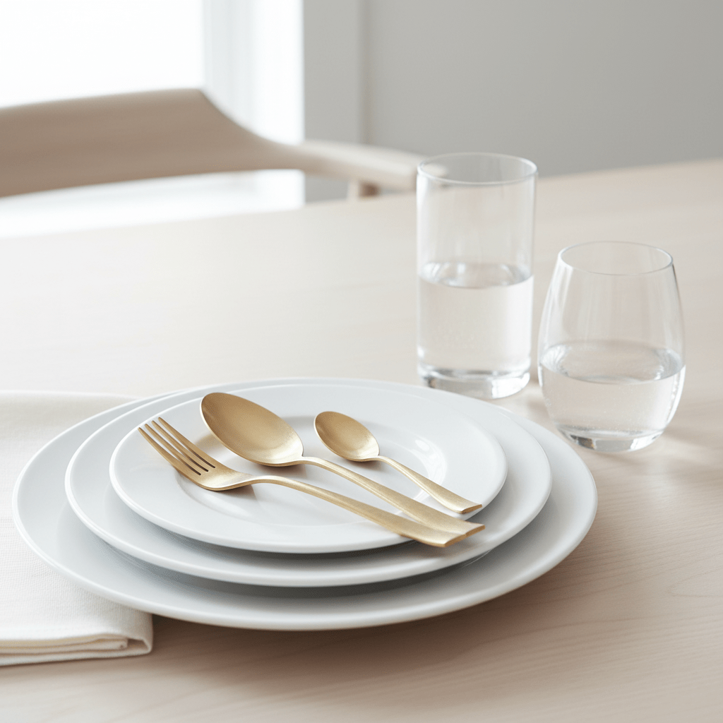 Avie 16 Piece Antique Gold Cutlery Set
