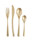 Avie 16 Piece Antique Gold Finish Cutlery Set