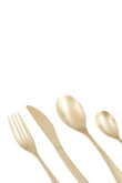 Avie 16 Piece Antique Gold Finish Cutlery Set