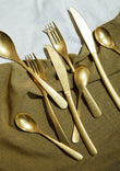 Avie 16 Piece Antique Gold Finish Cutlery Set