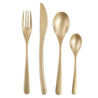 Avie 16 Piece Antique Gold Finish Cutlery Set