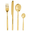 Avie 16 Piece Gold Finish Cutlery Set