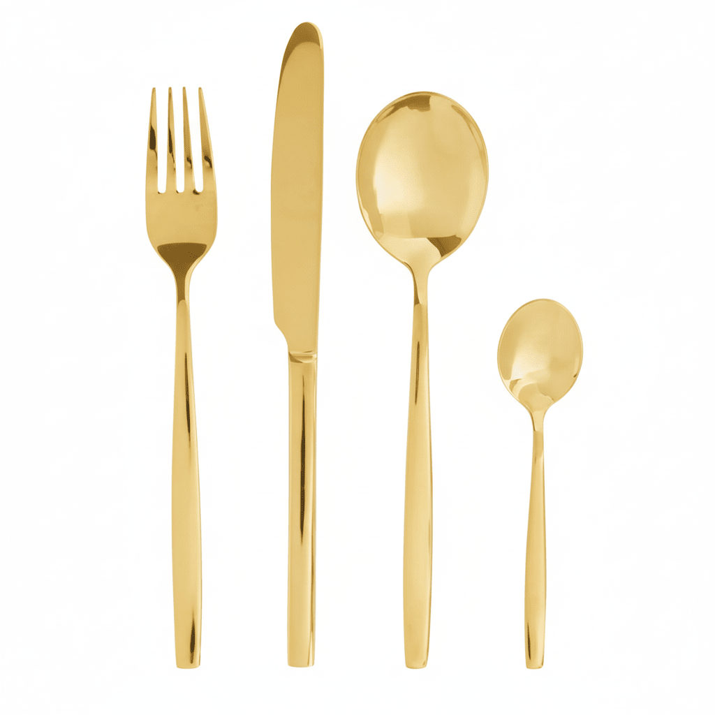 Avie 16 Piece Gold Finish Cutlery Set