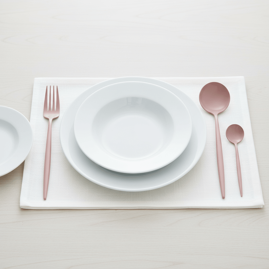 Avie 16 Piece Matte Pink Finish Cutlery Set