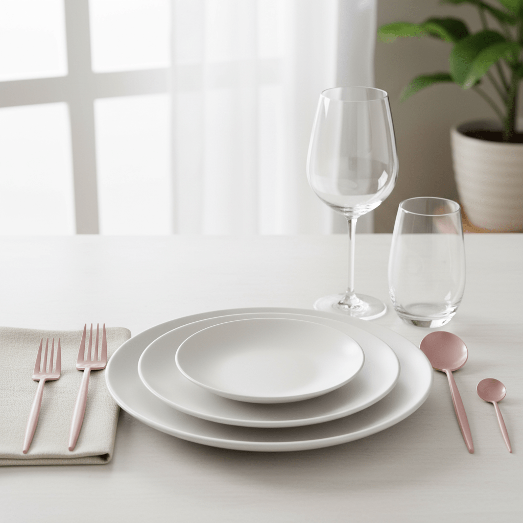 Avie 16 Piece Matte Pink Finish Cutlery Set