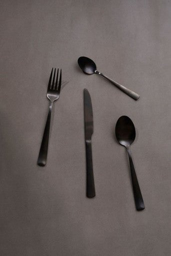 Avie 16 Piece Onyx Cutlery Set