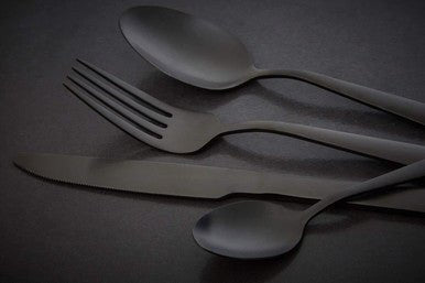 Avie 16 Piece Onyx Cutlery Set