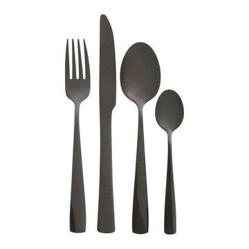 Avie 16 Piece Onyx Cutlery Set