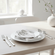 Avie 16 Piece White Faux Marble Cutlery Set