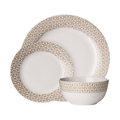 Avie Casablanca 12 Piece Natural Dinner Set Mob