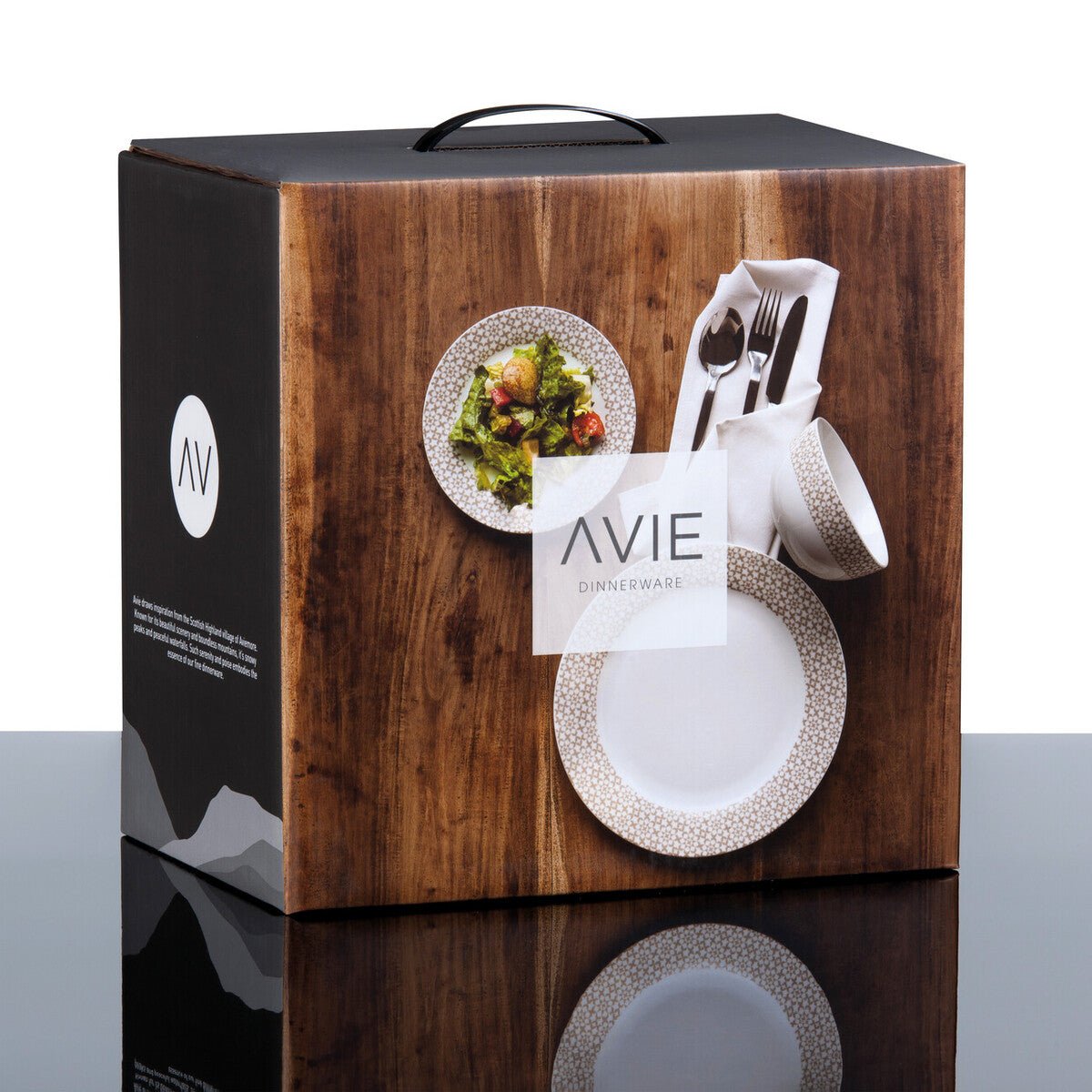 Avie Casablanca 12 Piece Natural Dinner Set Mob