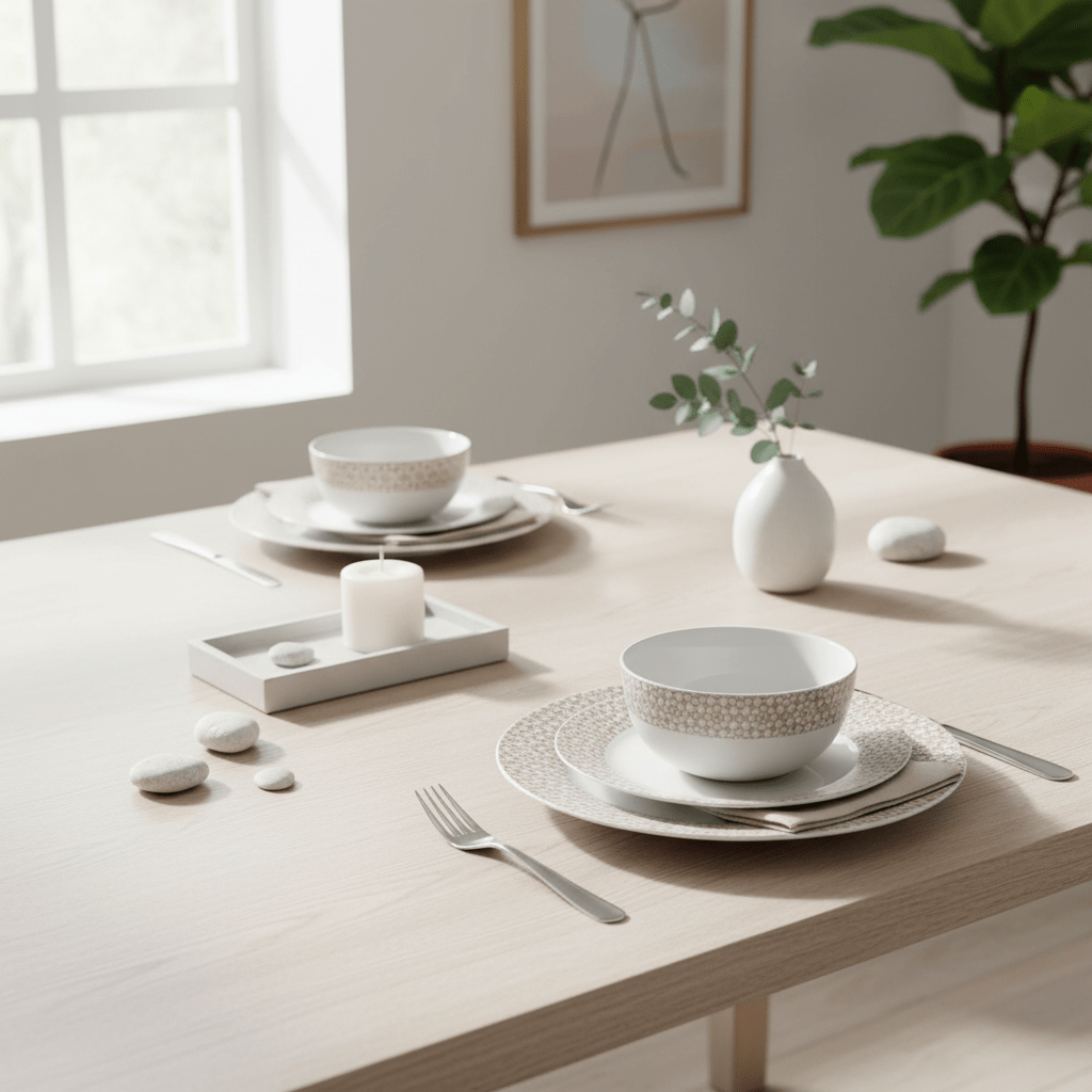 Avie Casablanca 12 Piece Natural Dinner Set Mob