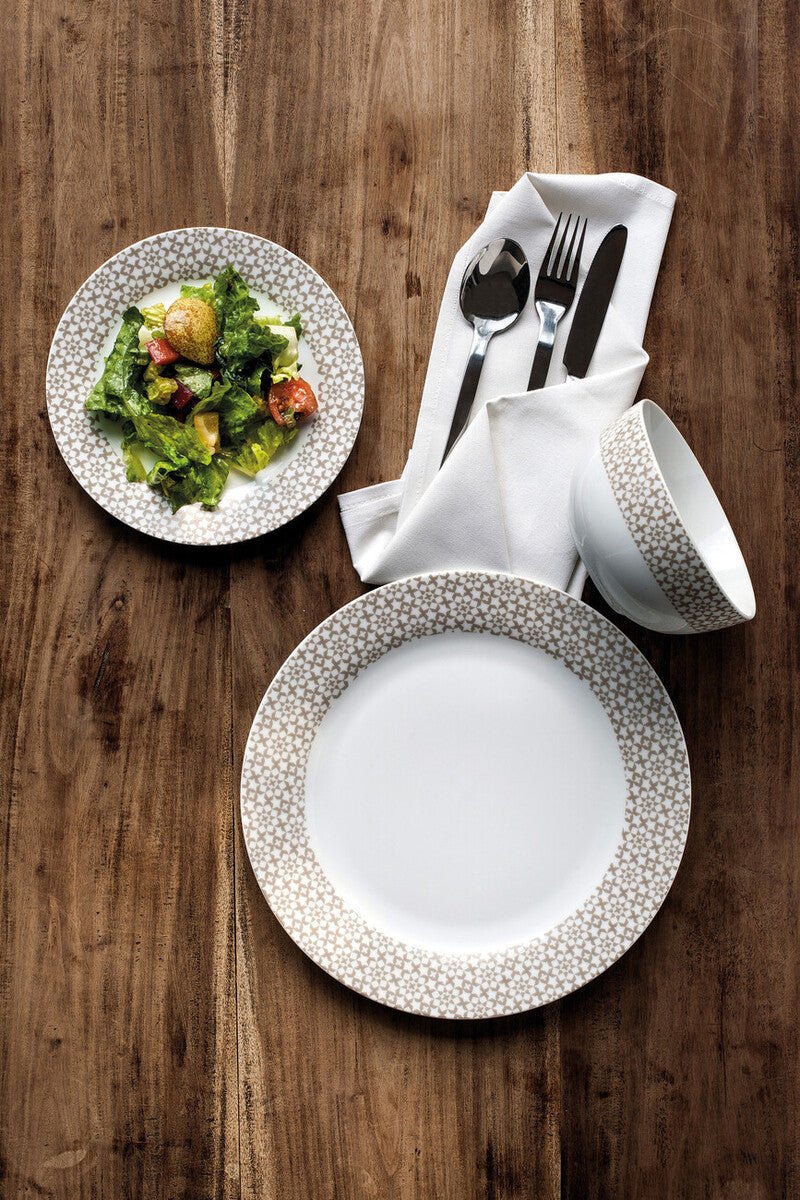 Avie Casablanca 12 Piece Natural Dinner Set Mob