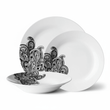 Avie Prince 12 Piece Black Dinner Set