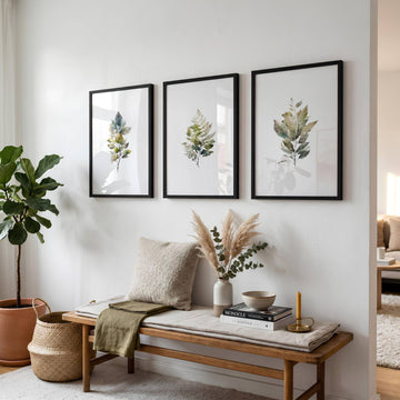 Botanical Illustration Set x 3 Prints, Floral Home Decor Wall hangings for Living Room, Farmhouse decor greenery framed wall art prints — 2