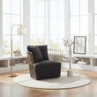 Azalea Black Fabric and Metal Chair