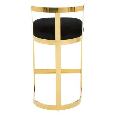 Azalea Black Velvet Bar Stool