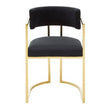 Azalea Black Velvet Dining Chair