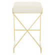 Azalea Ivory And Gold Finish Bar Stool