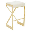 Azalea Ivory And Gold Finish Bar Stool