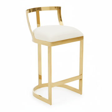 Azalea Ivory Velvet Bar Stool