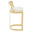 Azalea Ivory Velvet Bar Stool
