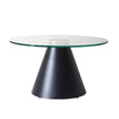Azalea Round Clear Glass Top Coffee Table