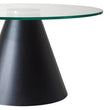 Azalea Round Clear Glass Top Coffee Table