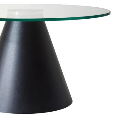 Azalea Round Clear Glass Top Coffee Table