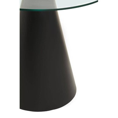 Azalea Round Clear Glass Top Dining Table