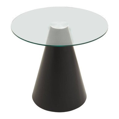 Azalea Round Clear Glass Top Dining Table