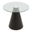 Azalea Round Clear Glass Top Dining Table