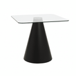 Azalea Square Clear Glass Top Dining Table