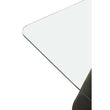 Azalea Square Clear Glass Top Dining Table