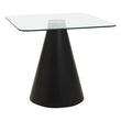 Azalea Square Clear Glass Top Dining Table