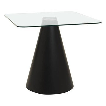 Azalea Square Clear Glass Top Dining Table