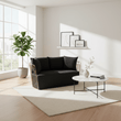 Azalea Two Seat Black Fabric Sofa