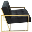 Azalea Two Seat Black Velvet Sofa